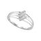 10kt White Gold Women's Round Diamond Stripe Band Ring 1/20 Cttw - FREE Shipping (US/CAN)-Gold & Diamond Fashion Rings-6-JadeMoghul Inc.