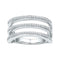 10kt White Gold Women's Round Diamond Striped Band Ring 1/4 Cttw - FREE Shipping (US/CAN)-Gold & Diamond Bands-5.5-JadeMoghul Inc.