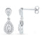 10kt White Gold Women's Round Diamond Teardrop Dangle Screwback Earrings 1-3 Cttw - FREE Shipping (US/CAN)-Gold & Diamond Earrings-JadeMoghul Inc.