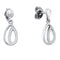 10kt White Gold Women's Round Diamond Teardrop Dangle Screwback Earrings 1-8 Cttw - FREE Shipping (US/CAN)-Gold & Diamond Earrings-JadeMoghul Inc.