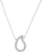 10kt White Gold Women's Round Diamond Teardrop Pendant Necklace 1-10 Cttw - FREE Shipping (US/CAN)-Gold & Diamond Pendants & Necklaces-JadeMoghul Inc.