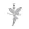 10kt White Gold Women's Round Diamond Tinkerbell Fairy Sprite Pendant 1-4 Cttw - FREE Shipping (US/CAN)-Gold & Diamond Pendants & Necklaces-JadeMoghul Inc.