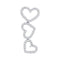 10kt White Gold Women's Round Diamond Triple Cascading Heart Outline Pendant 1-5 Cttw - FREE Shipping (US/CAN)-Gold & Diamond Pendants & Necklaces-JadeMoghul Inc.