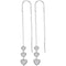 10kt White Gold Women's Round Diamond Triple Dangling Heart Threader Earrings 1-5 Cttw - FREE Shipping (US/CAN)-Gold & Diamond Earrings-JadeMoghul Inc.