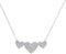 10kt White Gold Women's Round Diamond Triple Heart Cluster Pendant Necklace 3-8 Cttw - FREE Shipping (US/CAN)-Gold & Diamond Pendants & Necklaces-JadeMoghul Inc.