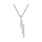 10kt White Gold Women's Round Diamond Triple Vertical Bar Pendant 1-8 Cttw - FREE Shipping (US/CAN)-Gold & Diamond Pendants & Necklaces-JadeMoghul Inc.