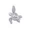 10kt White Gold Women's Round Diamond Turtle Tortoise Animal Pendant 1-10 Cttw - FREE Shipping (US/CAN)-Gold & Diamond Pendants & Necklaces-JadeMoghul Inc.