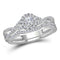 10kt White Gold Women's Round Diamond Twist Bridal Wedding Engagement Ring Band Set 1/2 Cttw - FREE Shipping (US/CAN)-Wedding Jewelry-5-JadeMoghul Inc.