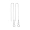 10kt White Gold Women's Round Diamond Twist Dangle Threader Earrings 1-10 Cttw - FREE Shipping (US/CAN)-Gold & Diamond Earrings-JadeMoghul Inc.