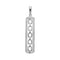 10kt White Gold Women's Round Diamond Vertical Framed Rolo Link Pendant 1-4 Cttw - FREE Shipping (US/CAN)-Gold & Diamond Pendants & Necklaces-JadeMoghul Inc.