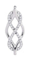 10kt White Gold Women's Round Diamond Vertical Infinity Pendant 1-12 Cttw - FREE Shipping (US/CAN)-Gold & Diamond Pendants & Necklaces-JadeMoghul Inc.
