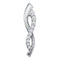 10kt White Gold Womens Round Diamond Vertical Journey Infinity Pendant 1-4 Cttw - FREE Shipping (US/CAN)-Gold & Diamond Pendants & Necklaces-JadeMoghul Inc.