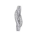 10kt White Gold Women's Round Diamond Vertical Woven Strand Pendant 1-20 Cttw - FREE Shipping (US/CAN)-Gold & Diamond Pendants & Necklaces-JadeMoghul Inc.