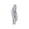 10kt White Gold Women's Round Diamond Vertical Woven Strand Pendant 1-20 Cttw - FREE Shipping (US/CAN)-Gold & Diamond Pendants & Necklaces-JadeMoghul Inc.