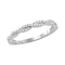 10kt White Gold Women's Round Diamond Woven Twist Stackable Band Ring 1/4 Cttw - FREE Shipping (US/CAN)-Rings And Bands-5-JadeMoghul Inc.