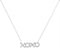 10kt White Gold Women's Round Diamond XOXO Hugs Kisses Letter Pendant Necklace 1-6 Cttw - FREE Shipping (US/CAN)-Gold & Diamond Pendants & Necklaces-JadeMoghul Inc.