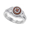 10kt White Gold Women's Round Red Color Enhanced Diamond Bridal Wedding Engagement Ring Band Set 1/2 Cttw - FREE Shipping (US/CAN)-Gold & Diamond Wedding Ring Sets-6-JadeMoghul Inc.