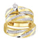 10kt Yellow Gold His & Hers Marquise Diamond Solitaire Matching Bridal Wedding Ring Band Set 3/4 Cttw - FREE Shipping (US/CAN)-Gold & Diamond Trio Sets-11-JadeMoghul Inc.