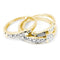 10kt Yellow Gold His & Hers Round Diamond Solitaire Matching Bridal Wedding Ring Band Set 1/10 Cttw-Gold & Diamond Trio Sets-8.5-JadeMoghul Inc.