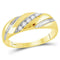 10kt Yellow Gold Men's Diagonal Round Diamond Wedding Anniversary Band Ring 1/10 Cttw - FREE Shipping (US/CAN)-Gold & Diamond Wedding Jewelry-8-JadeMoghul Inc.