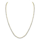 10kt Yellow Gold Mens Diamond 24 inch Studded Link Chain Necklace 14-7/8 Cttw-Gold & Diamond Pendants & Necklaces-JadeMoghul Inc.