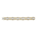 10kt Yellow Gold Mens Diamond Big Look Fashion Bracelet 3-1/5 Cttw-Gold & Diamond Bracelets-JadeMoghul Inc.