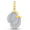10kt Yellow Gold Mens Diamond Boxing Gloves Charm Pendant 7/8 Cttw-Gold & Diamond Men Charms & Pendants-JadeMoghul Inc.