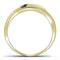 10kt Yellow Gold Men's Round Black Color Enhanced Diamond Band Ring 1/10 Cttw - FREE Shipping (US/CAN)-Gold & Diamond Men Rings-8-JadeMoghul Inc.