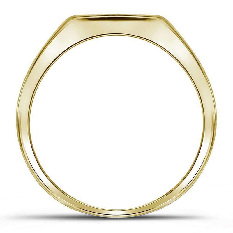 10kt Yellow Gold Men's Round Black Color Enhanced Diamond Wedding Band Ring 1.00 Cttw - FREE Shipping (US/CAN)-Gold & Diamond Wedding Jewelry-9-JadeMoghul Inc.