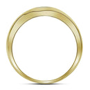 10kt Yellow Gold Men's Round Channel-set Diamond Diagonal Double Row Wedding Band 1/3 Cttw - FREE Shipping (US/CAN)-Wedding Jewelry-8-JadeMoghul Inc.