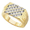 10kt Yellow Gold Men's Round Channel-set Diamond Diagonal Stripe Band Ring 1/2 Cttw - FREE Shipping (US/CAN)-Gold & Diamond Men Rings-8-JadeMoghul Inc.