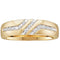 10kt Yellow Gold Mens Round Channel-set Diamond Triple Row Wedding Band Ring 1/8 Cttw - FREE Shipping (US/CAN)-Gold & Diamond Wedding Jewelry-8-JadeMoghul Inc.