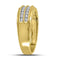 10kt Yellow Gold Men's Round Diamond 2-row Wedding Anniversary Band Ring 1/4 Cttw - FREE Shipping (US/CAN)-Gold & Diamond Wedding Jewelry-8.5-JadeMoghul Inc.