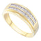 10kt Yellow Gold Men's Round Diamond 2-row Wedding Anniversary Band Ring 1/4 Cttw - FREE Shipping (US/CAN)-Gold & Diamond Wedding Jewelry-8.5-JadeMoghul Inc.