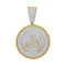 10kt Yellow Gold Men's Round Diamond Allah Medallion Charm Pendant 2-1-4 Cttw - FREE Shipping (USA/CAN)-Gold & Diamond Men Charms & Pendants-JadeMoghul Inc.