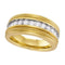 10kt Yellow Gold Men's Round Diamond Milgrain Wedding Band Ring 1.00 Cttw - FREE Shipping (US/CAN)-Gold & Diamond Wedding Jewelry-8-JadeMoghul Inc.