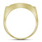 10kt Yellow Gold Mens Round Diamond Rectangle Arched Cluster Ring 1/2 Cttw-Gold & Diamond Rings-10.5-JadeMoghul Inc.