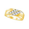10kt Yellow Gold Men's Round Diamond Wedding Band Ring 1/2 Cttw - FREE Shipping (US/CAN)-Gold & Diamond Wedding Jewelry-8-JadeMoghul Inc.