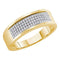 10kt Yellow Gold Men's Round Diamond Wedding Band Ring 1/4 Cttw - FREE Shipping (US/CAN)-Gold & Diamond Wedding Jewelry-13-JadeMoghul Inc.