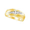 10kt Yellow Gold Men's Round Diamond Wedding Band Ring 3/8 Cttw - FREE Shipping (US/CAN)-Gold & Diamond Wedding Jewelry-10.5-JadeMoghul Inc.