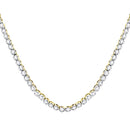 10kt Yellow Gold Men's Solitaire Linked 26" Necklace 1-Gold & Diamond Men Charms & Pendants-JadeMoghul Inc.