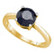 10kt Yellow Gold Round Black Color Enhanced Diamond Solitaire Bridal Wedding Engagement Ring 2.00 Cttw - FREE Shipping (USA/CAN)-Gold & Diamond Engagement & Anniversary Rings-5.5-JadeMoghul Inc.