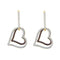 10kt Yellow Gold Women's Cognac-brown Color Enhanced Diamond Dangle Double Heart Earrings 1-2 Cttw - FREE Shipping (USA/CAN)-Gold & Diamond Earrings-JadeMoghul Inc.