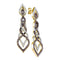 10kt Yellow Gold Womens Cognac-brown Color Enhanced Diamond Dangle Earrings 1-1-2 Cttw - FREE Shipping (US/CAN)-Gold & Diamond Earrings-JadeMoghul Inc.