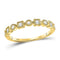 10kt Yellow Gold Women's Diamond Dot Stackable Band Ring 1/6 Cttw-Gold & Diamond Rings-JadeMoghul Inc.
