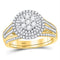 10kt Yellow Gold Women's Diamond Flower Bridal Ring Band Set-Gold & Diamond Wedding Jewelry-5-JadeMoghul Inc.