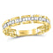 10kt Yellow Gold Women's Diamond Rolo Link Stackable Band Ring-Rings And Bands-8.5-JadeMoghul Inc.