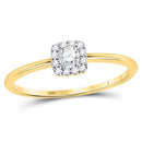10kt Yellow Gold Women's Diamond Solitaire Stackable Band Ring-Rings And Bands-5.5-JadeMoghul Inc.