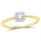 10kt Yellow Gold Women's Diamond Solitaire Stackable Band Ring-Rings And Bands-8.5-JadeMoghul Inc.