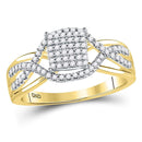 10kt Yellow Gold Women's Diamond Twist Ring-Rings And Bands-6.5-JadeMoghul Inc.